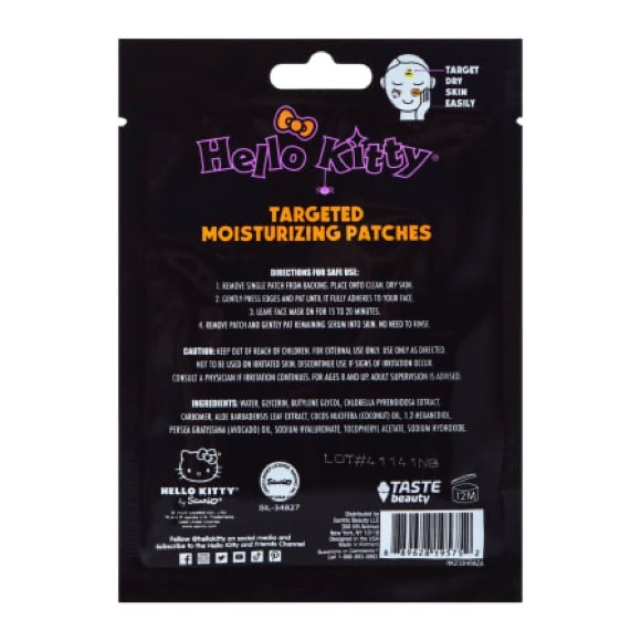 🎃🎀 Hello Kitty Halloween Targeted Moisturizing Patches For Dry Skin 8-Count - Picture 2 of 2